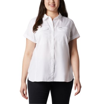 Columbia Silver Ridge Lite Short Sleeve Plus Size, Camisa Blancos Para Mujer | 120563-ZYB